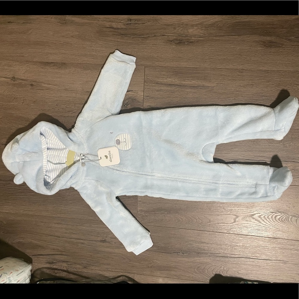 Light blue baby pram